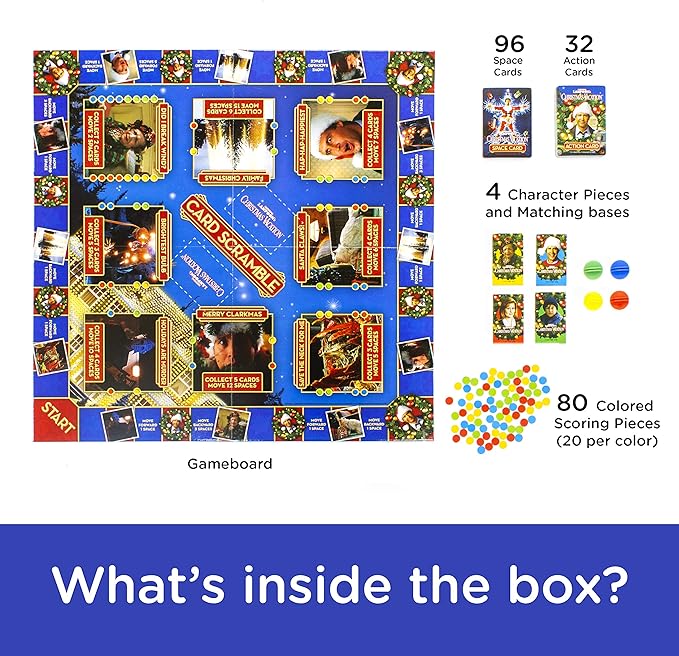 AQUARIUS Christmas Vacation Card Scramble Board Game- Fun Family Party Game for Kids, Teens & Adults - Entertaining Game Night Gift - Officially Licensed Merchandise