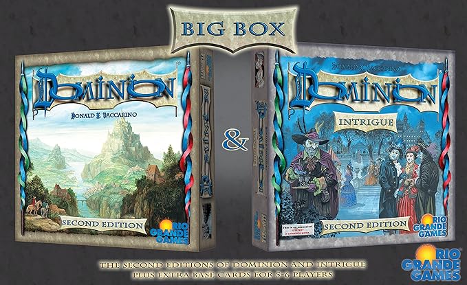 Rio Grande Games: Dominion Big Box 2nd Edition: Strategy Board Game, Comes with Extra Base Cards for 5-6 Players, Compatible with All Dominion Expansions