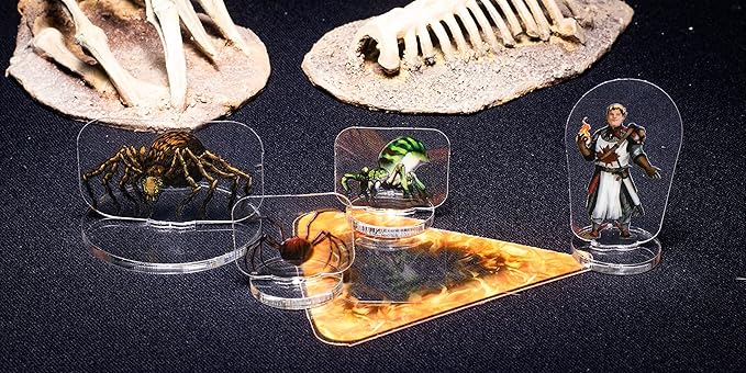 Arcknight Dungeons & Dragons Spell Effects AOE Templates - DND Accessories 24pc Complete Area of Effect Marker Set for D&D 5E - Clear Overlay Measurement Tools All Shapes, Conditions & Buffs