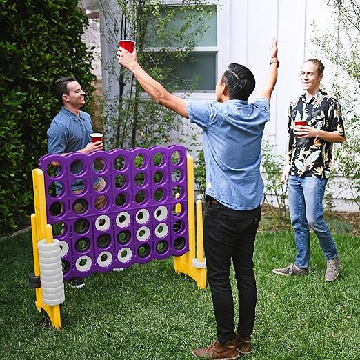 ECR4Kids Jumbo 4-To-Score, Giant Game, Purple/Gold