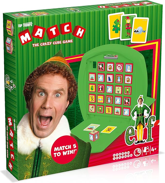 Match Game Elf - Family Board Games for Kids and Adults - Matching Game and Memory Game - Fun Two Player Kids Games - Memories and Learning, Board Games for Kids 4 and up