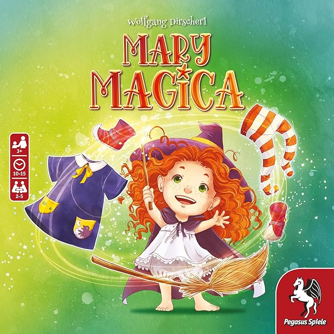 Mary Magica - Board Game by Pegasus Spiele 2-5 Players – Board Games for Family – 10-15 Minutes of Gameplay – Games for Family Game Night – Kids and Adults Ages 3+ - English Version
