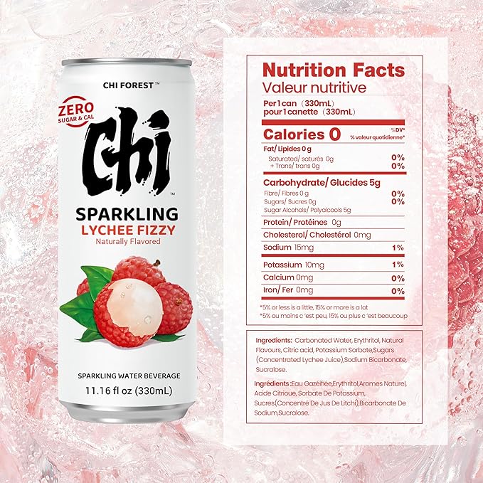 CHI FOREST Lychee Fizzy Sparkling Water (11.16 fl oz* 24)