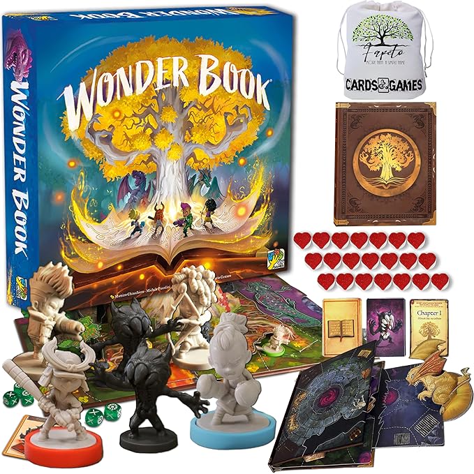 Drawstring Bag and Compatible Tokens Bundle with Wonder Book Board Game