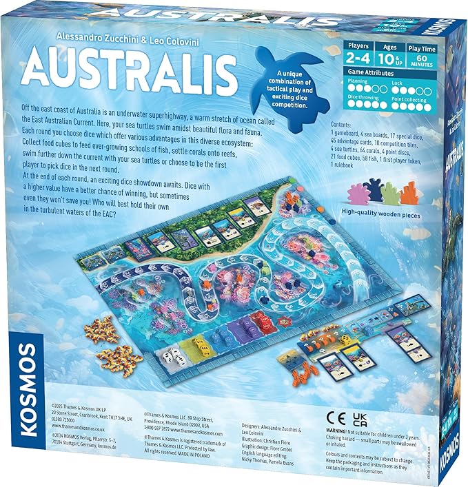 Australis | Explore The Nature of The Ocean | DICE Drafting Game | 2-4 Players | Ages 10 and UP | 60 Minute Playtime | THAMES & KOSMOS