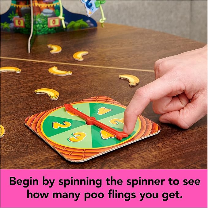Spin Master Games, Monkey See Monkey Poo, Interactive Monkey Kids Game, Includes Banana-Scented Squishy Dough, Funny Sensory Toy, 2-4 Players, for Ages 4 & Up
