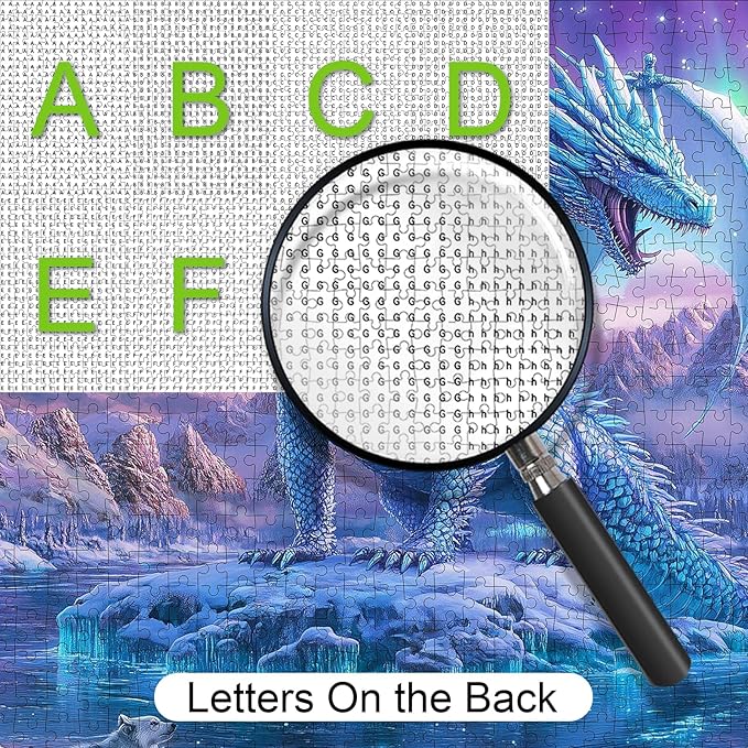 1000 Piece Aurora Dragon Puzzle for Adults - Vibrant Blue & Purple, Large Challenging Jigsaw Puzzle for Family Interactive Game Puzzle DIY Home Decoration Brain Challenge Gift