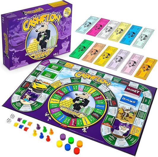 Rich Dad CASHFLOW Board Game, Educational Business & Finance Literacy Game, Ages 14 & Up - Financial Learning Games for Kids, Teens, Adults and Family