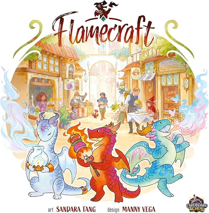 Flamecraft Board Game - Ignite The Ultimate Fantasy Adventure ! Strategy Game, Fun Family Game for Kids and Adults, Ages 10+, 1-5 Players, 60 Minute Playtime, Made by Lucky Duck Games