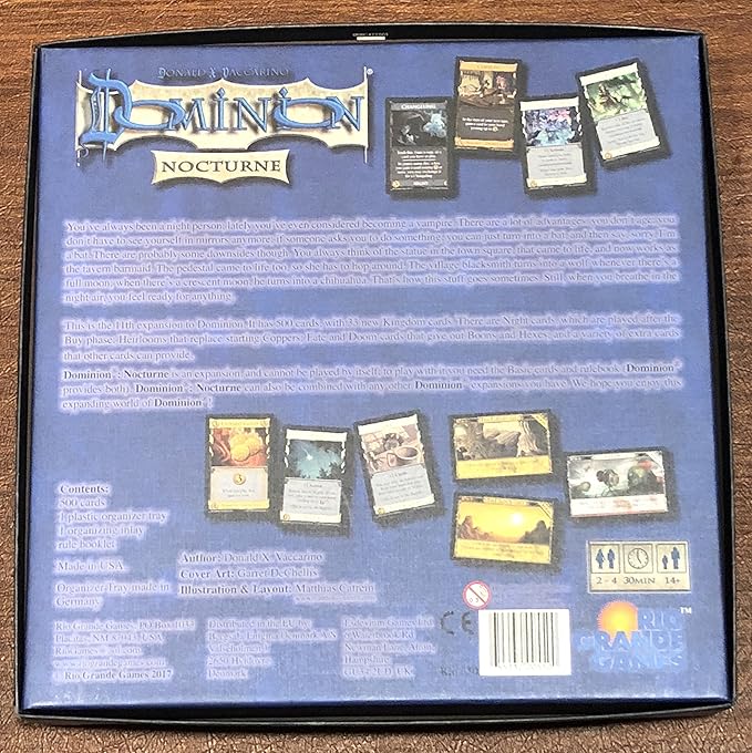 Rio Grande Games: Dominion: Nocturne, an Expansion, Strategy Board Game, 2 to 4 Players, 30 Minute Play Time, For Ages 14 and up