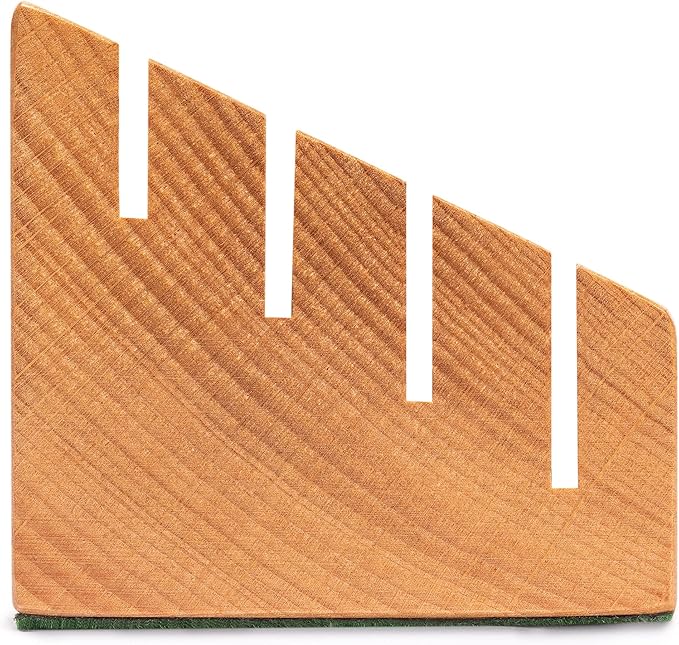 Yellow Mountain Imports Extra-Wide Solid Beechwood Playing Card Holders - Set of 2