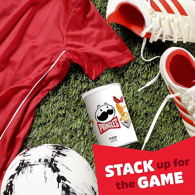 Pringles Potato Crisps Chips, Lunch Snacks, On-The-Go Snacks, Grab n' Go, Pizza (12 Cans)