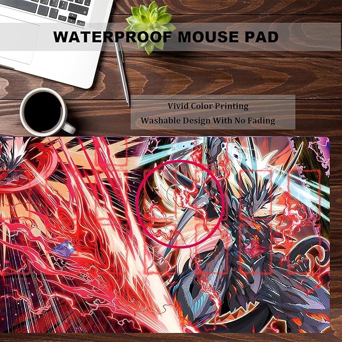 ygo playmat Gaming Competition Pad Mat Card Binder Deck 23.6x13.7in