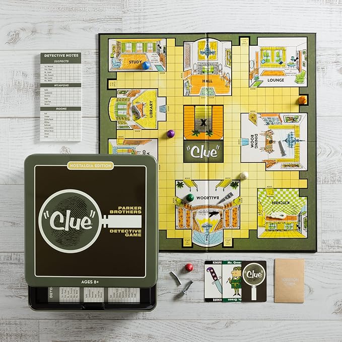 WS Game Company Clue Nostalgia Edition Board Game in Collectible Tin