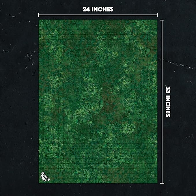 Dungeon Craft Jungle Battle Map for DND & TTRPG – Double-Sided Laminated 33x24 Mat – Compatible with Fallen Kingdom, Jungles of Dread – Tabletop Terrain Grid