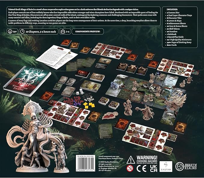 Tainted Grail: Kings of Ruin Board Game CORE Box - Explore Dark Lands and Unravel Immersive Stories! Ages 14+, 1-4 Players, 2-3 Hour Playtime, Made by Awaken Realms