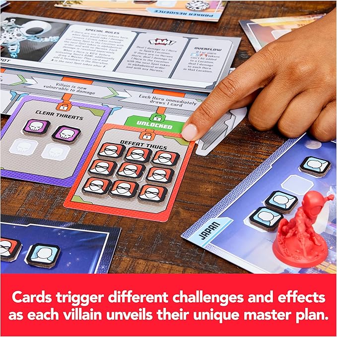 Spin Master Games, Marvel United: Spider-Geddon, Strategy Board Game, Collectible Spider Man Figurines, for Fans of Marvel Rivals & Action Movie Toys, 1-4 Players, for Ages 14 & Up