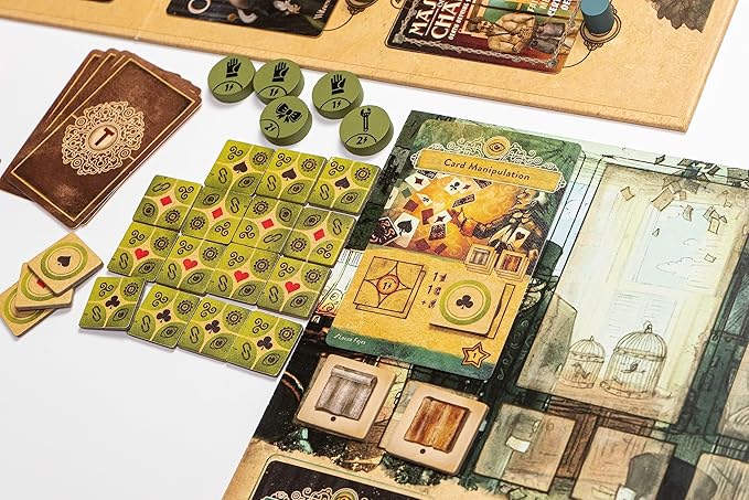 Games Trickerion - Legends of Illusion Base Game | Victorian Steampunk Worker Placement Game for 2-4 Players | 48 Unique Trick Cards & Action Selection Mechanics