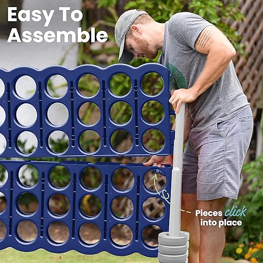 ECR4Kids Jumbo 4-To-Score, Giant Game, Navy/White