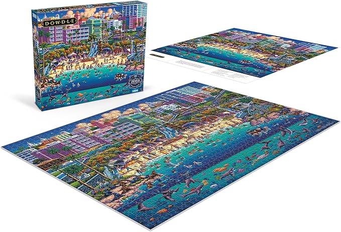 Buffalo Games - Sapphire Select - Eric Dowdle - La Jolla Cove - 1000 Piece Jigsaw Puzzle – Challenging & Fun – Blue Core Puzzle Board – Giftable Display Box - Full Size Poster Included