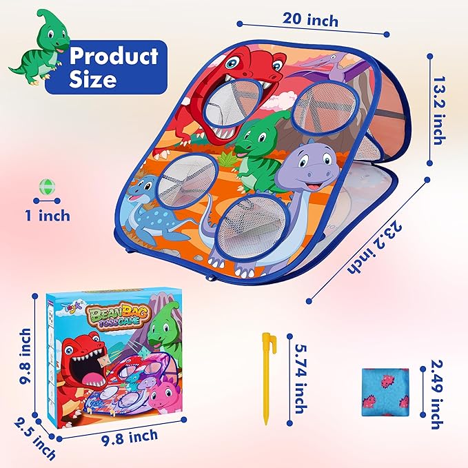 Animal Bean Bag Toss Game Toy Outdoor Toss Game, Family Party Party Supplies for Kids, Gift for Boys Birthday or Christmas for Toddlers Ages 3 4 5 6 Year Old