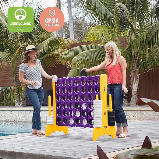 ECR4Kids Jumbo 4-To-Score, Giant Game, Purple/Gold