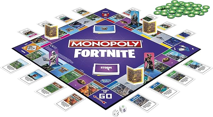Hasbro Monopoly: Fortnite Edition Board Game Inspired by Fortnite Video Game Ages 13 and Up, Nylon/a, 4.1 x 40 x 26.6 cm