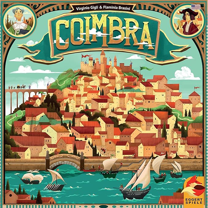Coimbra Board Game - Renaissance Strategy Game with Innovative Dice Mechanism for Kids & Adults, Ages 14+, 2-4 Players, 60-90 Minute Playtime, Made by Eggertspiele