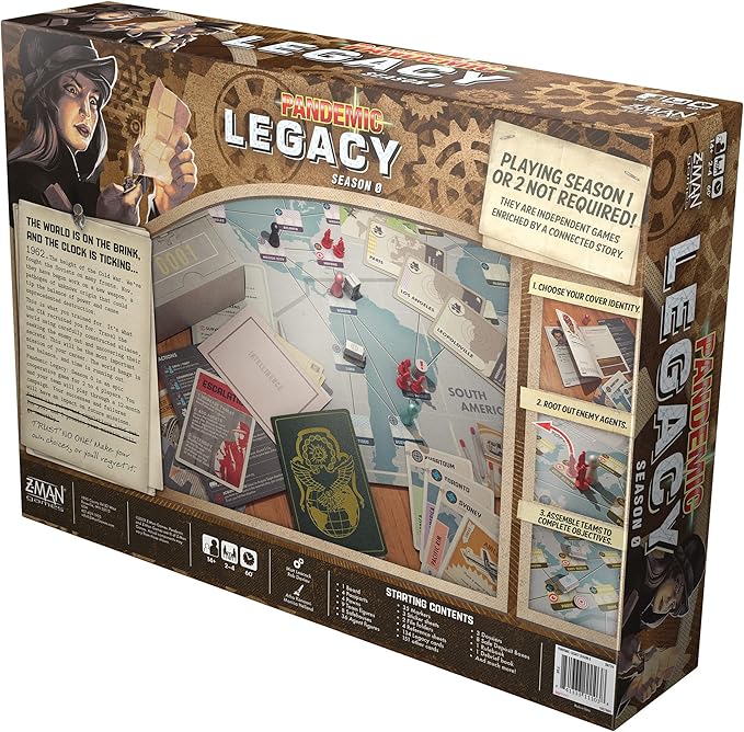 Pandemic Legacy Season 0 Board Game | Board Game for Adults and Family | Cooperative Board Game | Ages 14+ | 2 to 4 Players | Average Playtime 60 Minutes | Made by Z-Man Games