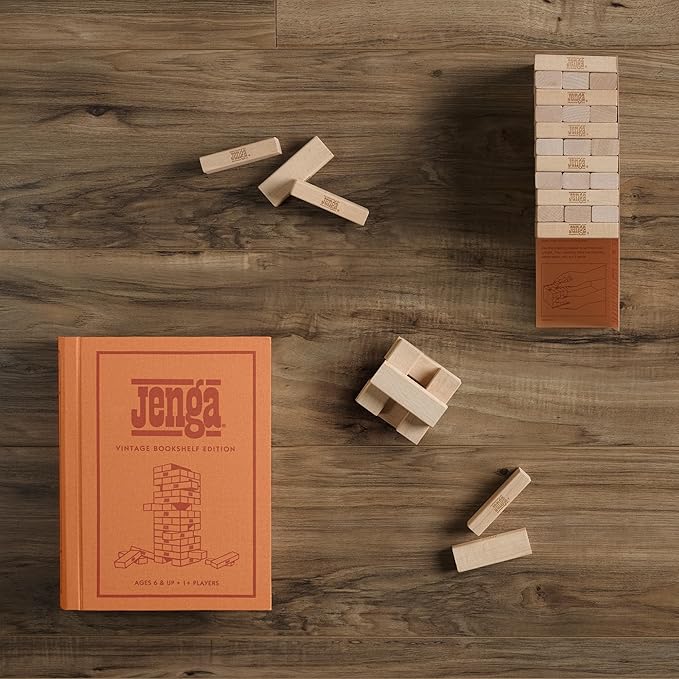 WS Game Company Jenga Vintage Bookshelf Edition