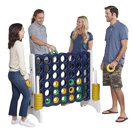 ECR4Kids Jumbo 4-To-Score, Giant Game, Blue/Gold