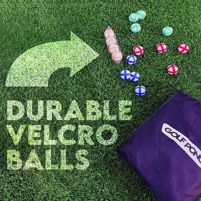 – Backyard Golf Game with 16 Chipping Velcro Balls & Mat, Yard and Outdoor Games for Adults & Family, Indoor Golf Set for Home, Beach or Party, Lawn Games for Adults & Family Outdoor