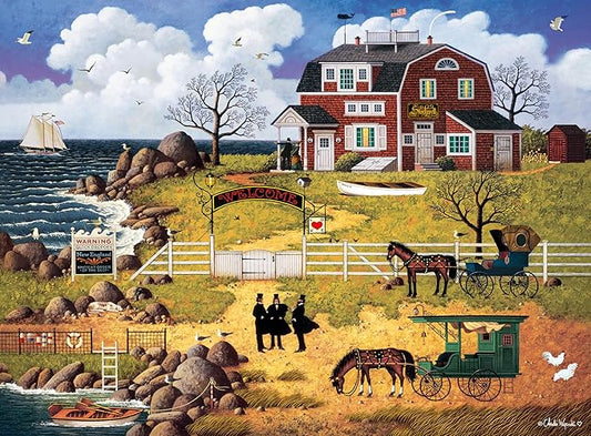 Buffalo Games - Sapphire Select - Charles Wysocki - Formulating The Plan - 1000 Piece Jigsaw Puzzle – Challenging & Fun – Blue Core Puzzle Board – Giftable Display Box - Full Size Poster Included