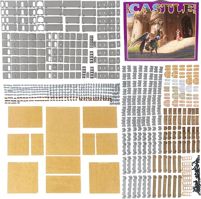 Regent Castle Set - Mini Dungeon Castle Cavern DND Terrain for Tabletop RPGs, Dungeons & Dragons, Pathfinder, War Gaming, and More! by DCD (316+pcs, 14sqft, 48areas)