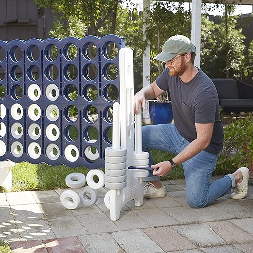 ECR4Kids Jumbo 4-To-Score, Giant Game, Navy/White