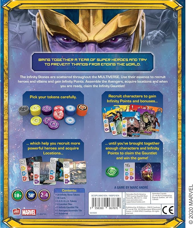 Marvel Splendor Board Game - Strategy Game for Kids and Adults, Fun Family Game Night Entertainment, Ages 10+, 2-4 Players, 30-Minute Playtime, Made by Space Cowboys