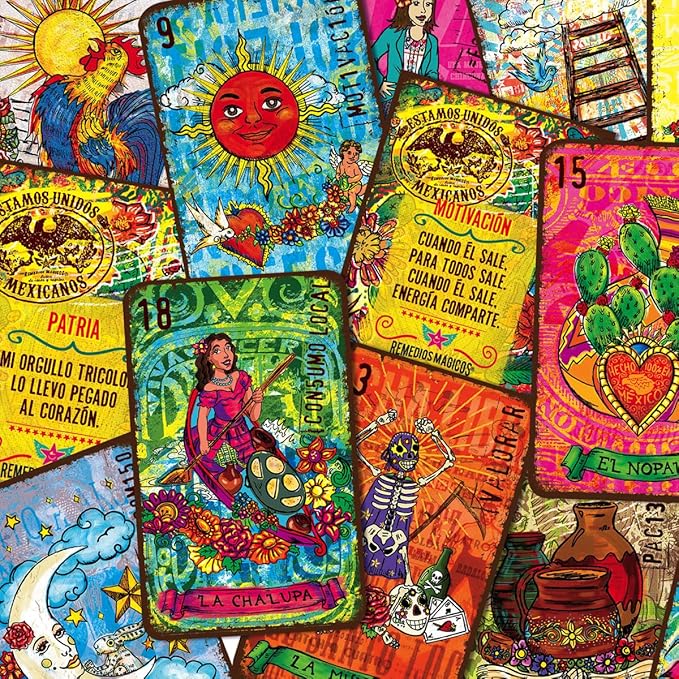 Deluxe Mexican Loteria as seen on Shark Tank México - Mexican Bingo Set - Funniest Way to Learn Values and Spanish (Lotería de Valores Mexicanos de Lujo)