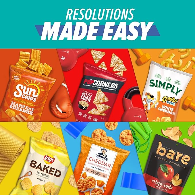 Smartfood Simply Variety Pack, White Cheddar and Sea Salt 0.5oz (36 Count)