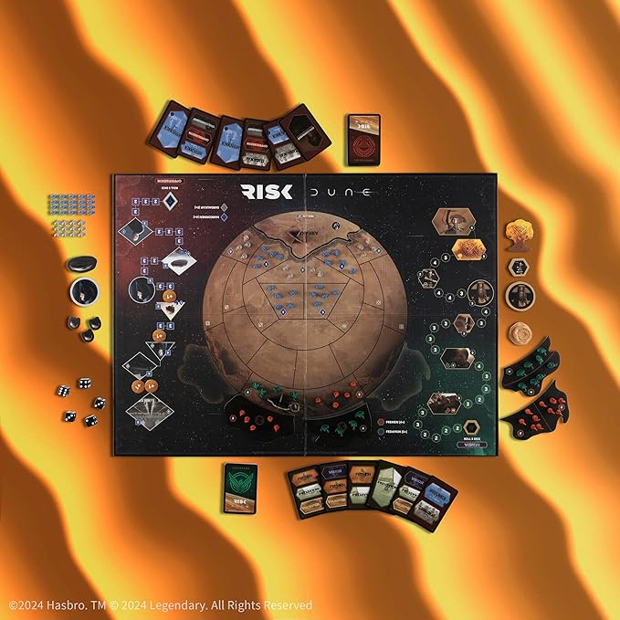 Risk: Dune Strategy Board Game, for Dune Fans, War Game Based on The Dune Movie Franchise, Official Dune Merchandise & Collectible, Ages 10 & Up, 2 or 4 Players, 60+ Minutes Play Time