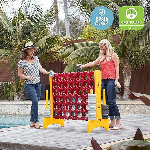 ECR4Kids Jumbo 4-To-Score, Giant Game, Cardinal, Gold