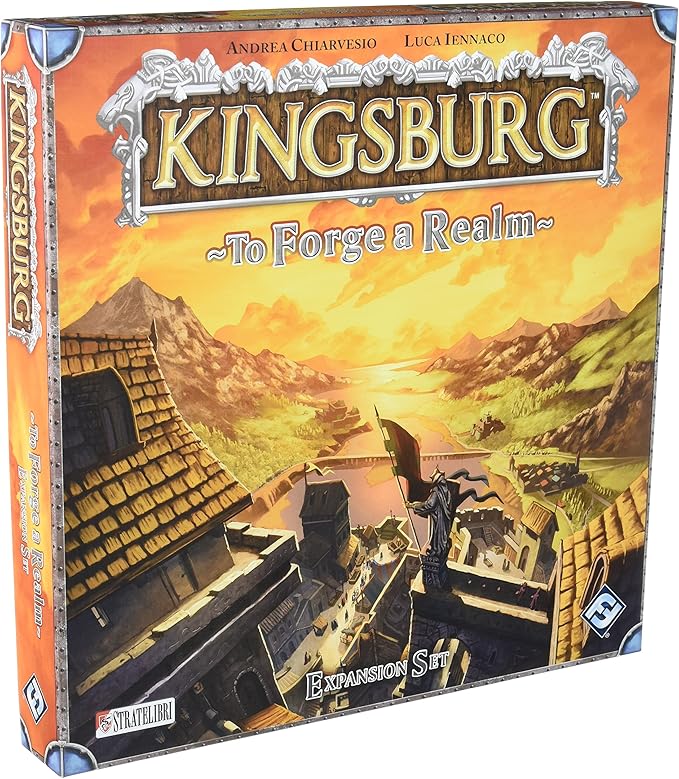 Fantasy Flight Games Kingsburg: to Forge a Realm Board Game Expansion - Customize Your Strategy and Enhance Gameplay! Ages 13+, 2-5 Players, 90 Minute Playtime, Made