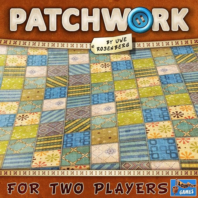 Patchwork Board Game - A Two-Player Quilting Strategy Game by Uwe Rosenberg! Interactive Puzzle Game for Kids & Adults, Ages 8+, 2 Players, 30 Minute Playtime, Made by Lookout Games