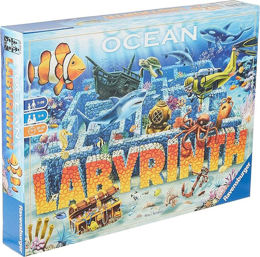 Ravensburger Ocean Labyrinth - Engaging Family Board Game for Kids & Adults | Quick Learning Curve | High Replayability | Perfect for Ages 7 and Up | Brilliant Mind Teaser