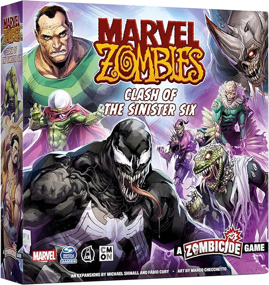 Marvel Zombies: A Zombicide Game - Clash of The Sinister Six - Heroes vs. Villains in a Zombie Apocalypse! Cooperative Strategy Game, Ages 14+, 1-6 Players, 90 Minute Playtime, Made by CMON