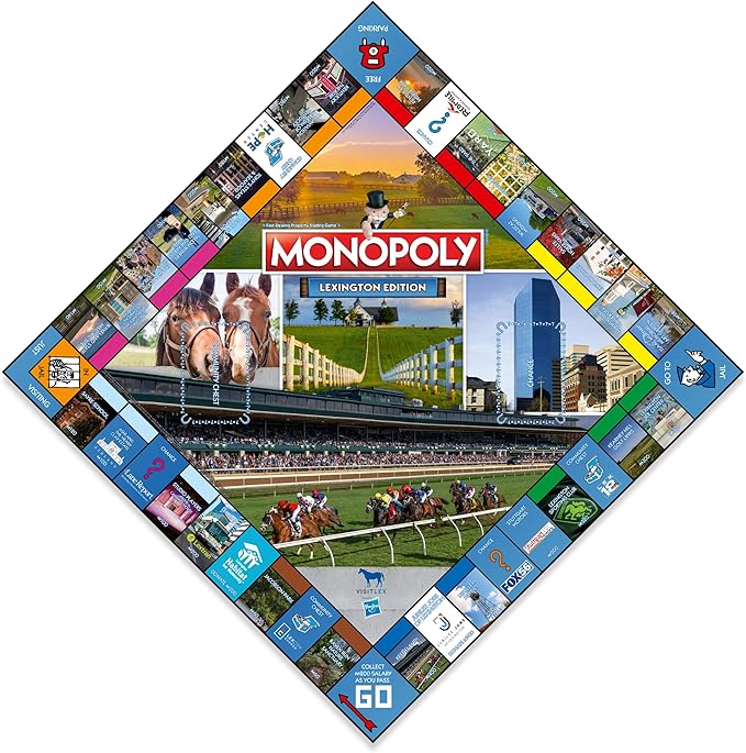 Monopoly Board Game - Lexington Edition: 2-6 Players Family Board Games for Kids and Adults, Board Games for Kids 8 and up, for Kids and Adults, Ideal for Game Night