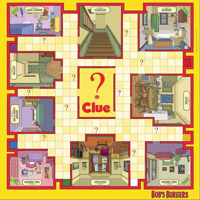 Clue Bobs Burgers Board Game | Themed Bob Burgers TV Show Clue Game | Officially Licensed Bob's Burgers Game | Solve The Mystery in This Unique Clue take on The Classic Board Game