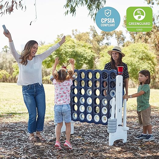 ECR4Kids Jumbo 4-To-Score, Giant Game, Navy/White