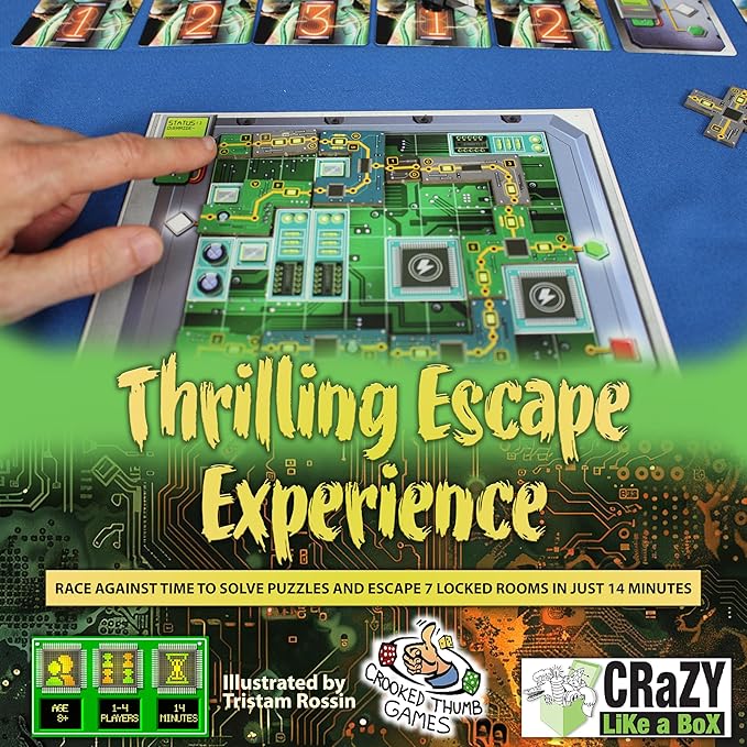 14 Frantic Minutes - Thrilling Puzzle Chase Game - Escape 7 Locked Rooms in 14 Minutes - Solo & Cooperative Play for Kids & Adults - Mystery, Strategy, and Fun for Age 8+!