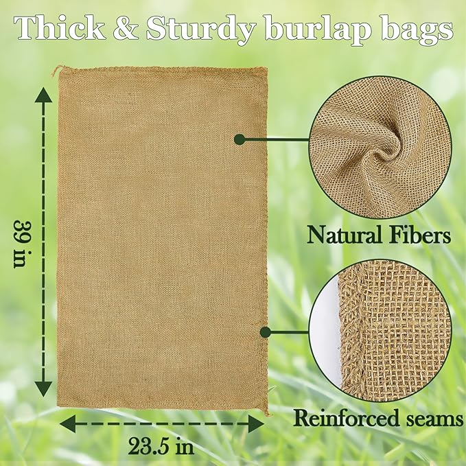 CWLAKON 6 Pack Large Burlap Potato Sack Race Bags for Kids Adults, Field Day Family Reunion 4th of July Easter Halloween Game, Outdoor Camping Picnic Birthday Party Outside Yard Lawn Carnival Games