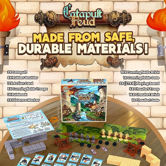 Board Game Second Edition – Fun Family Activity for Kids & Adults, 2-Player Dexterity Game – Perfect for Play Night – Ages 7+ – Quick 20-Min Playtime